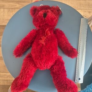 Red Cuddly  Cousins Teddybear With Tags Teddybear Soft Bears